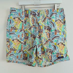 NWT Patagonia Men's Funhoggers Shorts - 6" Thriving Planet Lago Blue size large